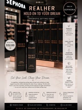 REALHER Hold On To Your Dream Probiotic Setting Spray -